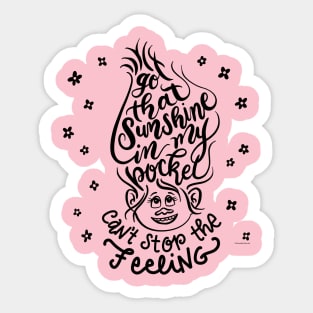 Troll Hair Poppy Trolls Can't Stop the Feeling Sticker